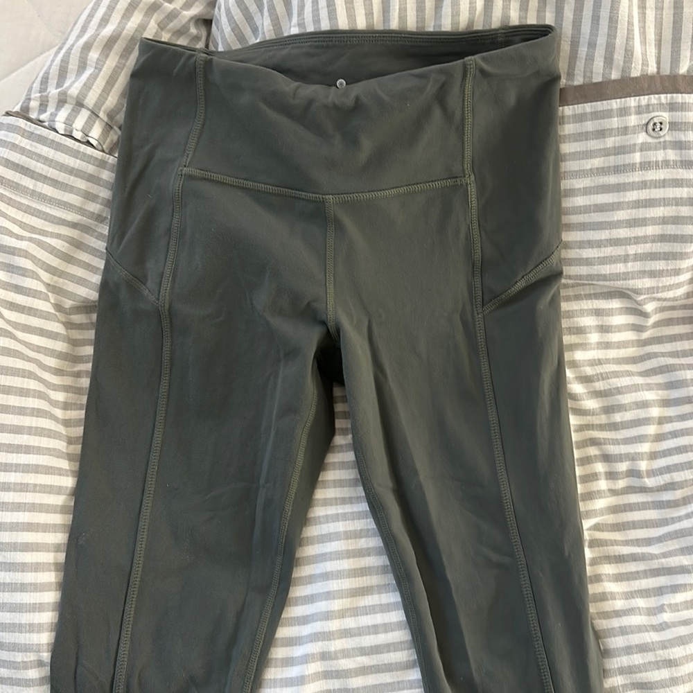 Athleta Yoga lengths with mesh detailing